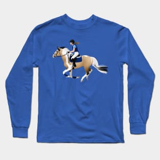 Buckskin Pinto Eventer - Equine Rampaige Long Sleeve T-Shirt